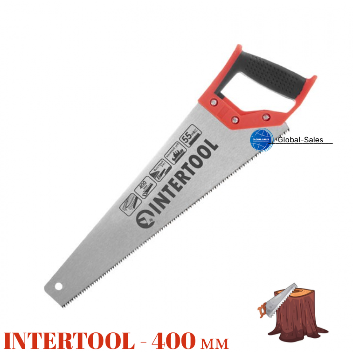 Ножівка по дереву Intertool - 400 мм 7T х 1" x 2D Ножівка по дереву Intertool - 400 мм 7T х 1" x 2D