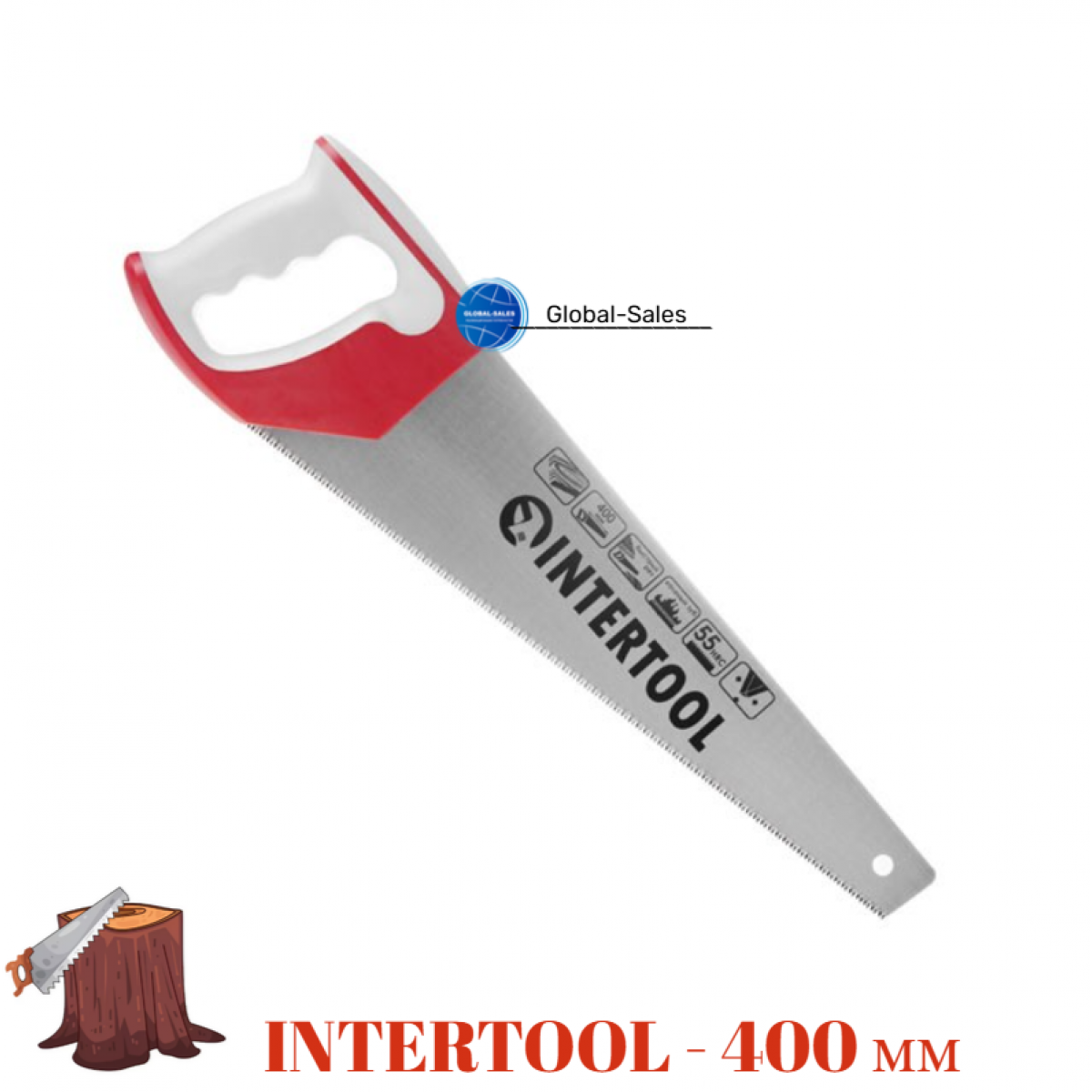Ножовка по дереву Intertool 400 мм тройная заточка 11T х 1 Ножовка по дереву Intertool 400 мм тройная заточка 11T х 1