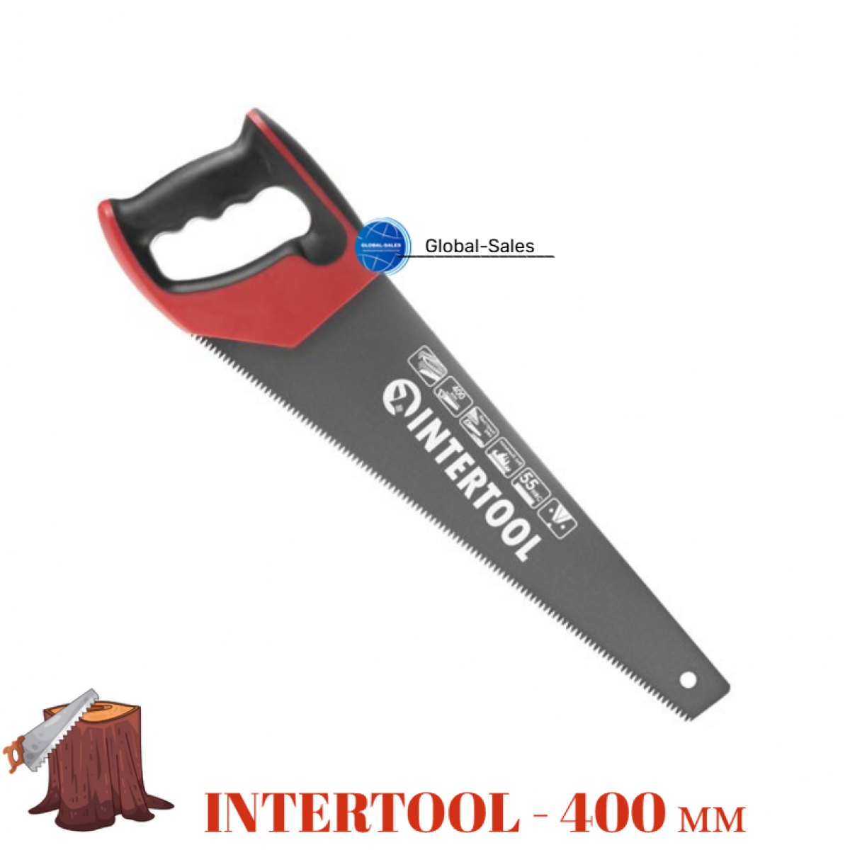 Ножовка по дереву Intertool 400 мм тройная заточка 7T х 1" с тефлоновым покрытием (HT-3107) Ножовка по дереву Intertool 400 мм тройная заточка 7T х 1" с тефлоновым покрытием (HT-3107)