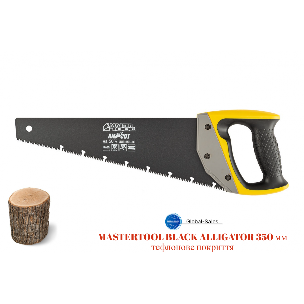 Ножовка по дереву Mastertool 350мм x 10T x 3D тефлон (14-2435)
