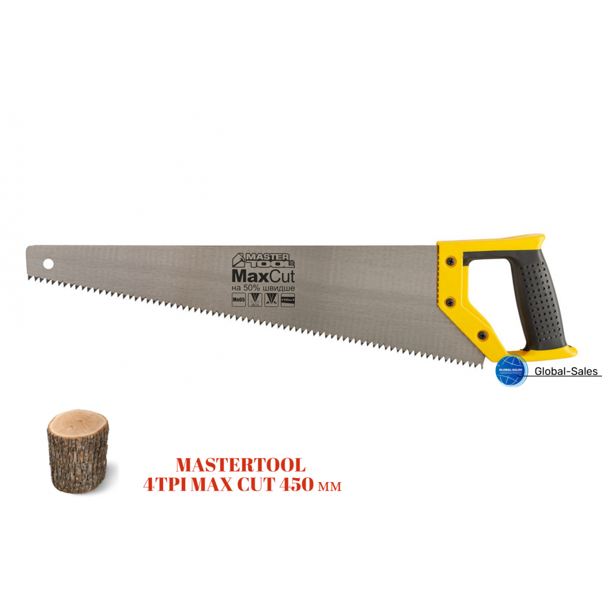 Ножовка по дереву Mastertool 450 мм 4T х 1" х 2D (14-2645)