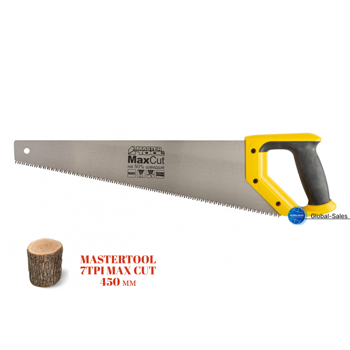Ножовка по дереву Mastertool 450 мм 7T х 1" х 3D (тройная заточка) (14-2045) Ножовка по дереву Mastertool 450 мм 7T х 1" х 3D (тройная заточка) (14-2045)