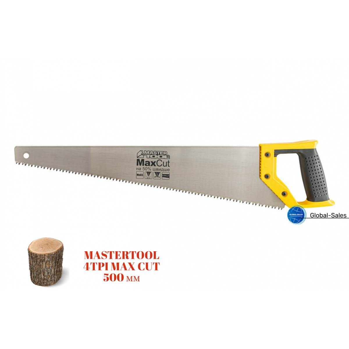 Ножовка по дереву Mastertool 500 мм 4T х 1" (14-2650)
