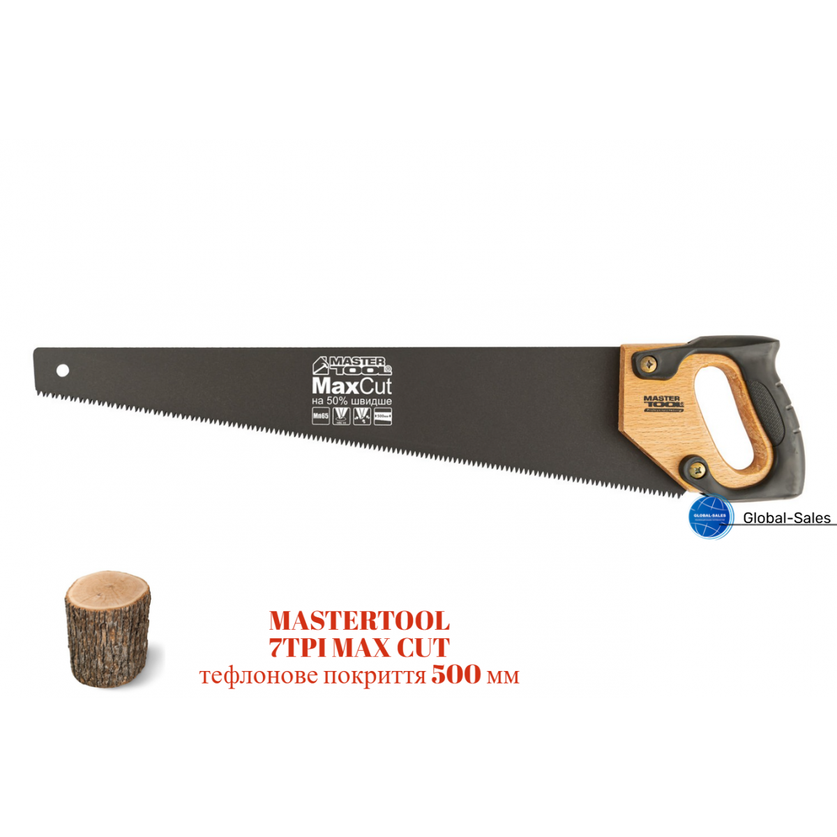 Ножовка по дереву Mastertool 500 мм 7T х 1" x 3D тефлон (14-2350) Ножовка по дереву Mastertool 500 мм 7T х 1" x 3D тефлон (14-2350)