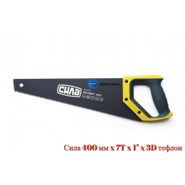 Ножовка по дереву Сила 400 мм x 7T x 1" x 3D тефлон (320506) Ножовка по дереву Сила 400 мм x 7T x 1" x 3D тефлон (320506)