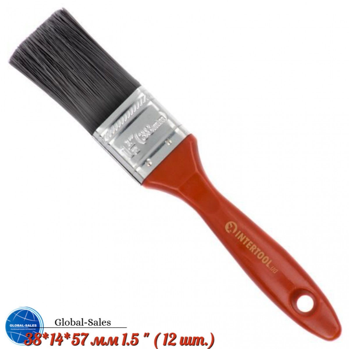 Кисть Intertool лакра 1.5" (KT-1436) (12 шт.)