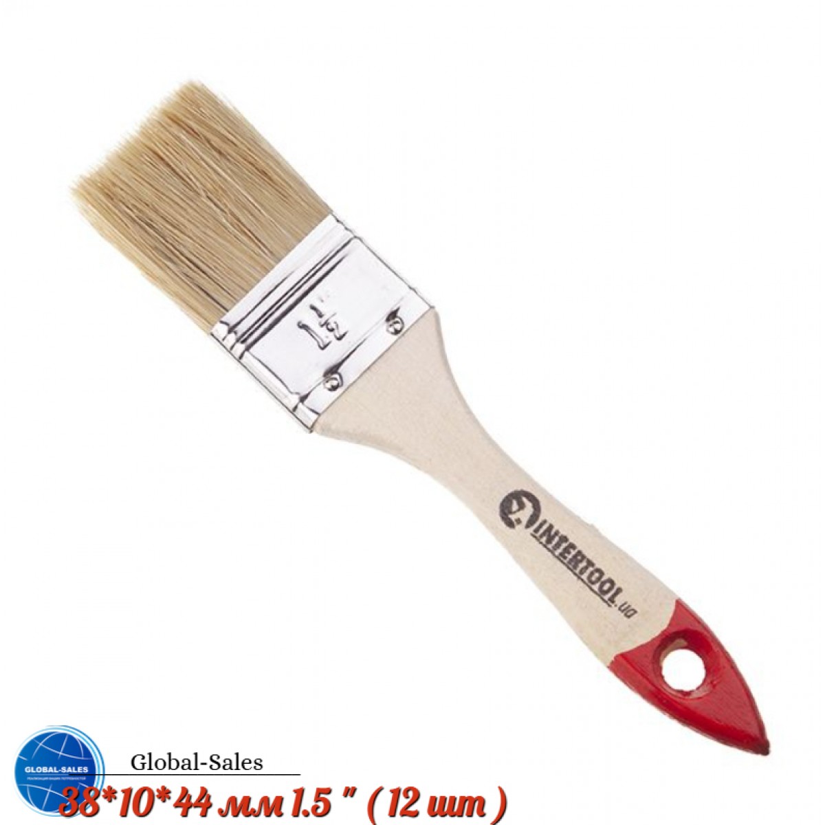 Кисть Intertool стандарт 1.5" (KT-1238) (12 шт.)