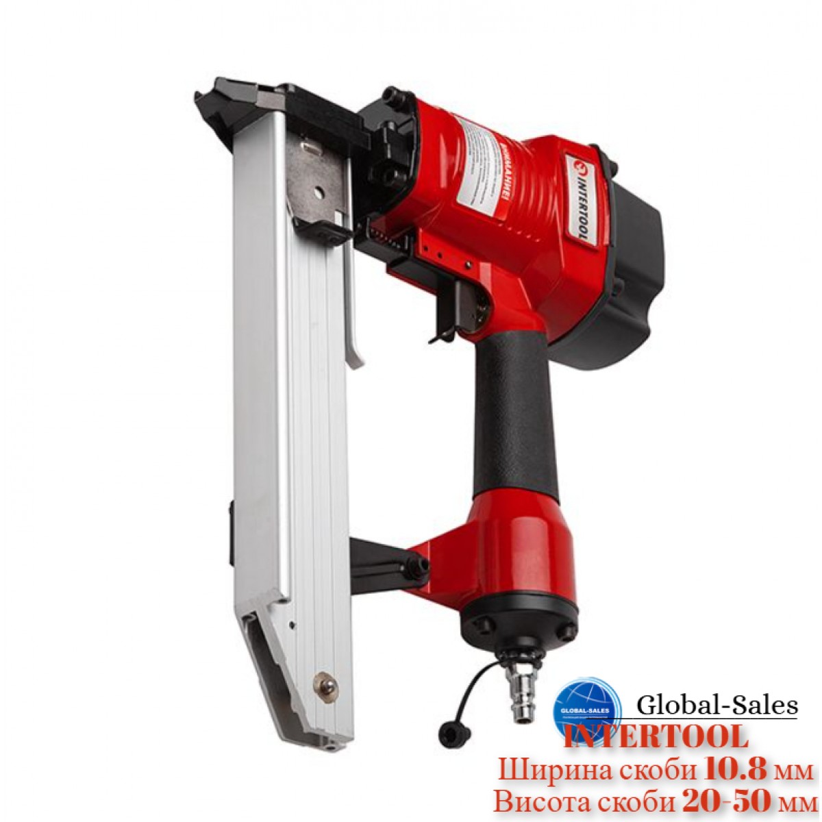 Степлер пневматический Intertool 10.8 x 20-50 мм скоба (PT-1615)