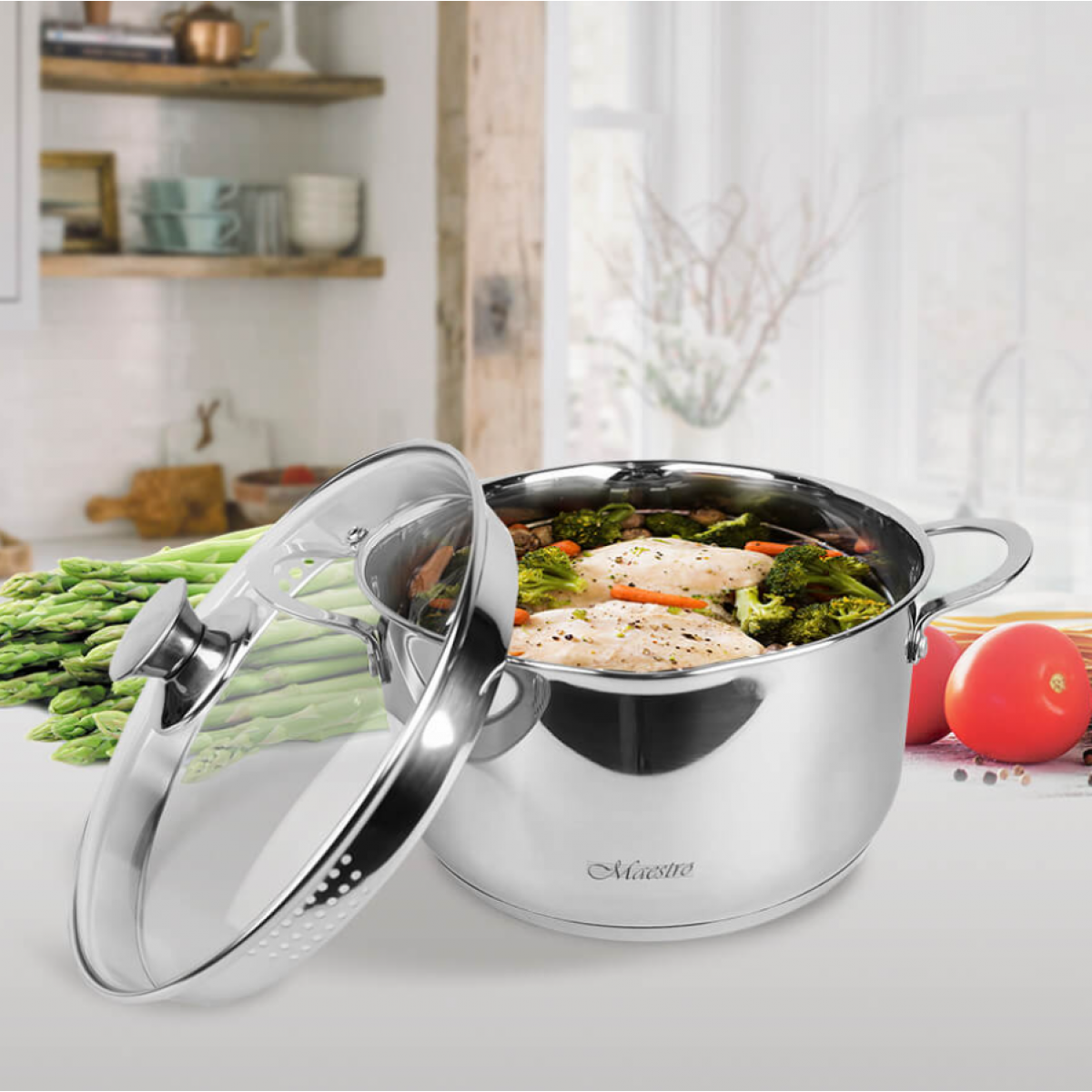 Кастрюля нержавеющая Maestro 180 мм х 2 л MR-3510-18 (MR-3510-18)