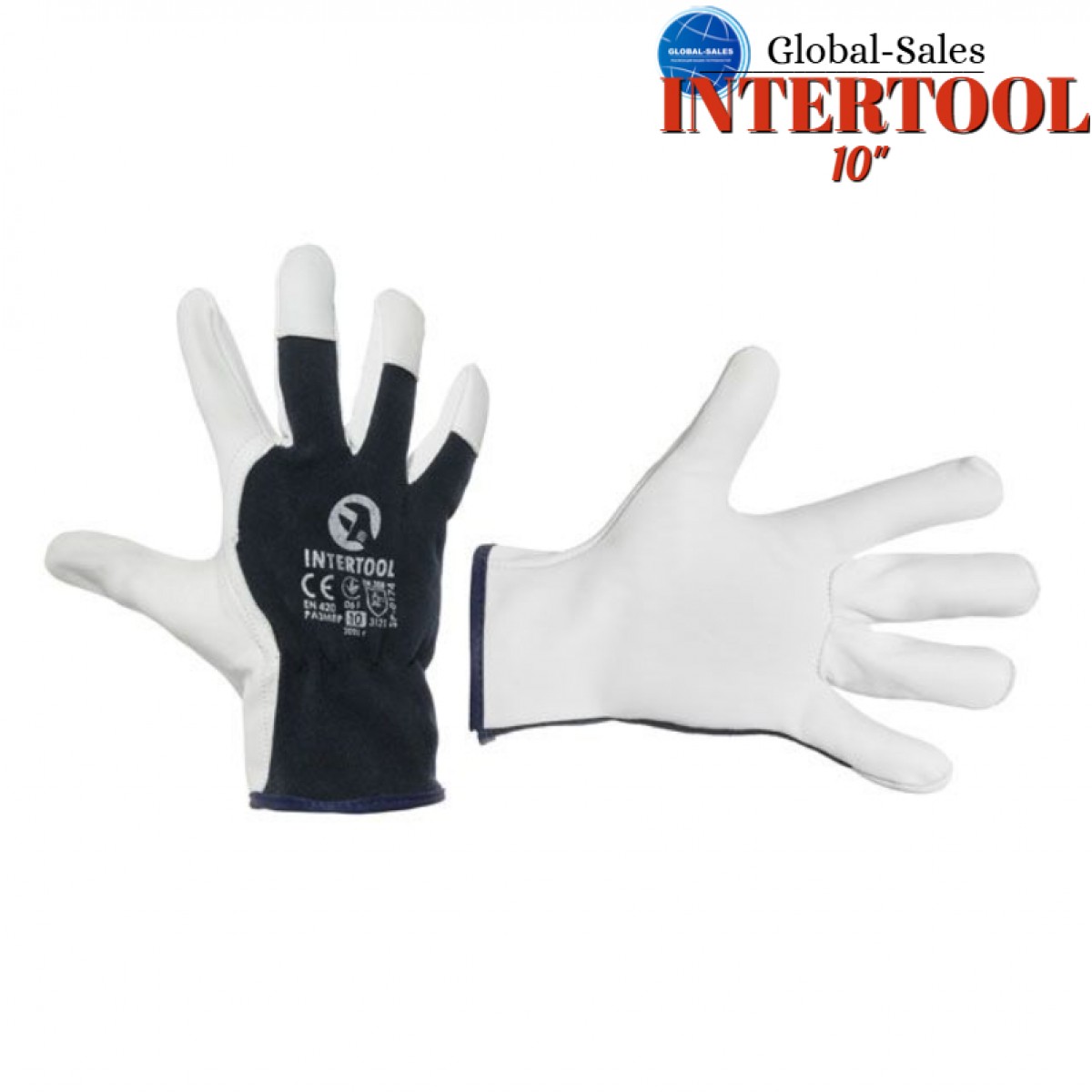 Перчатка Intertool комбинированная овечья кожа 10" (SP-0174) Перчатка Intertool комбинированная овечья кожа 10" (SP-0174)
