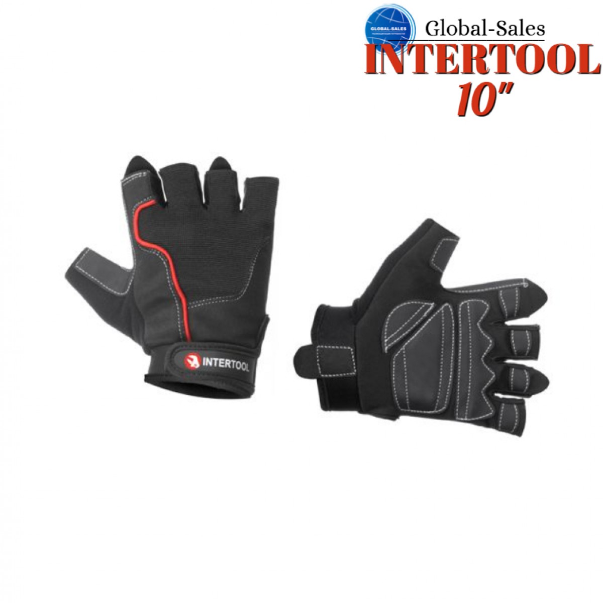 Перчатка Intertool экокожа Amara без пальцев 10" (SP-0145)