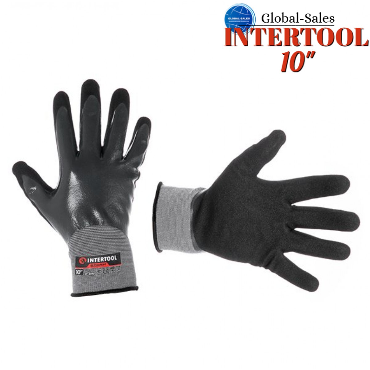 Перчатка Intertool-Storm двухслойная нитриловая пористая 10" (SP-0190) Перчатка Intertool-Storm двухслойная нитриловая пористая 10" (SP-0190)