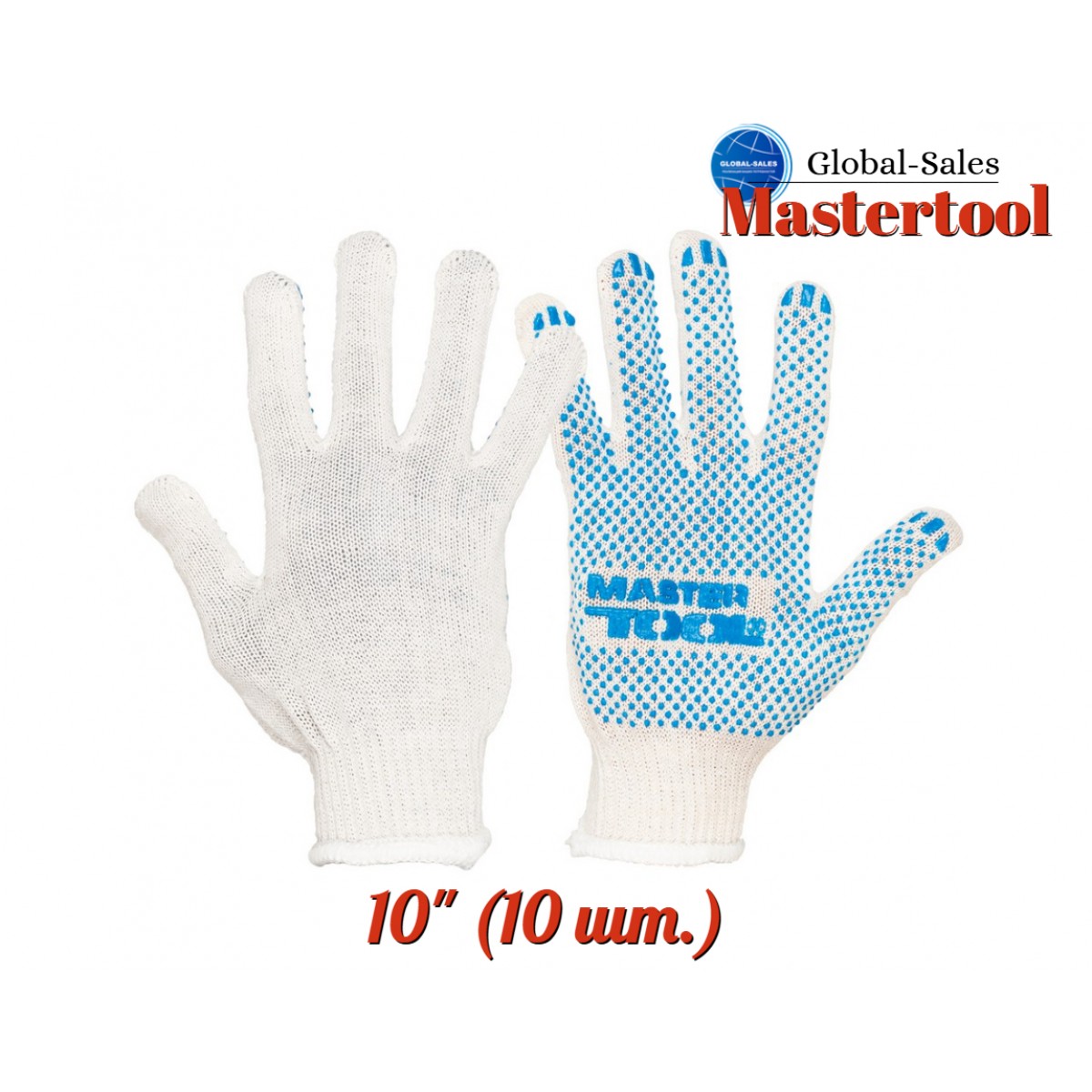 Перчатка Mastertool 70/30% x 40г x 10" белая (83-0306) (10 шт.) Перчатка Mastertool 70/30% x 40г x 10" белая (83-0306) (10 шт.)