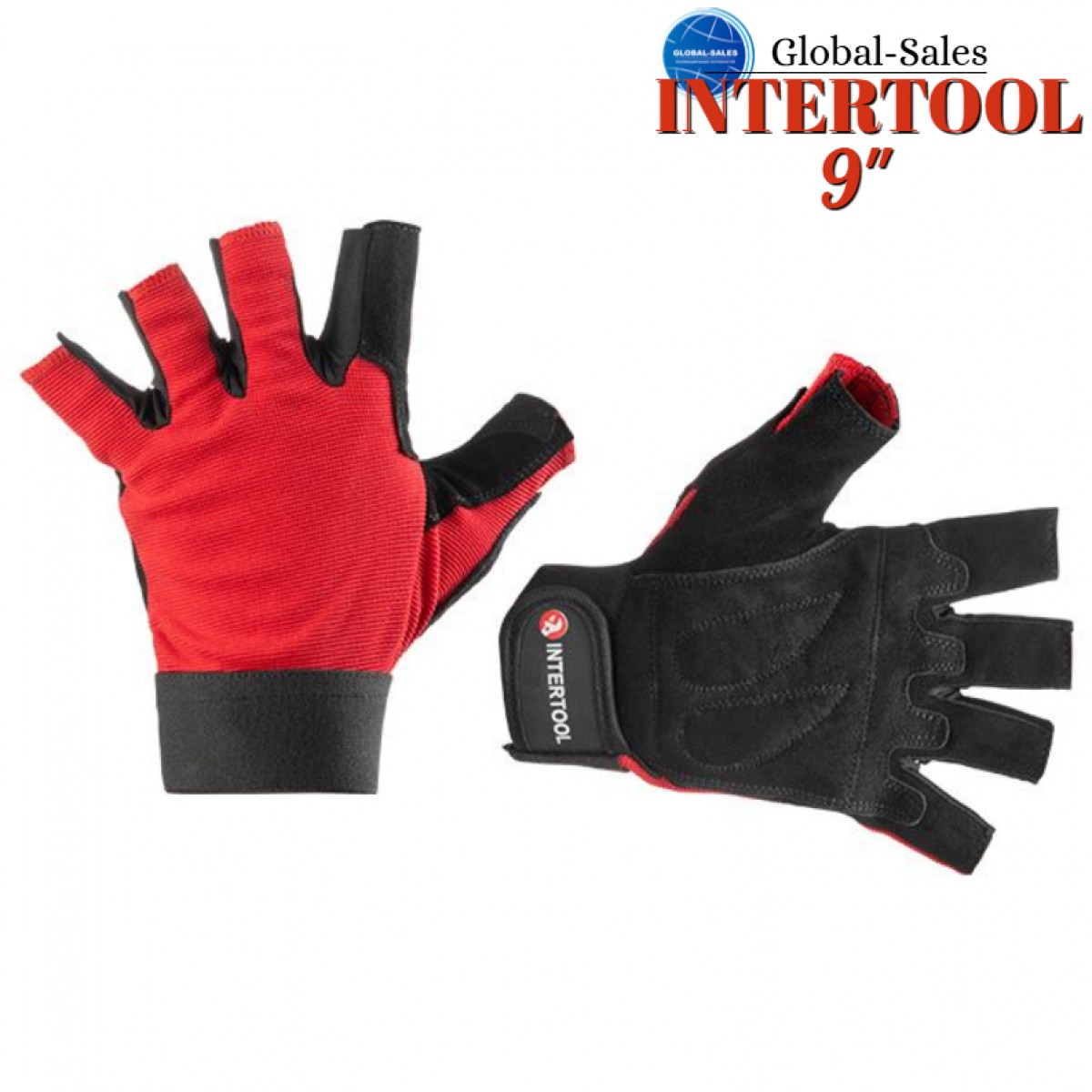 Перчатка без пальцев Intertool кожа козья вставки спандекс 10" (SP-0148) Перчатка без пальцев Intertool кожа козья вставки спандекс 10" (SP-0148)