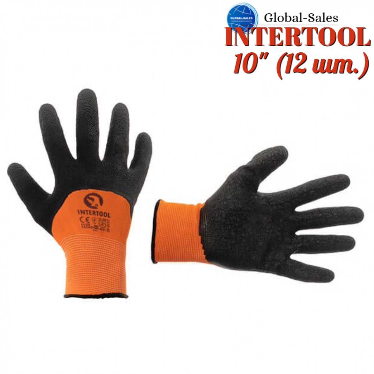 Перчатки Intertool латексная вспененная усиленная 10" (SP-0117) (12 шт.) Перчатки Intertool латексная вспененная усиленная 10" (SP-0117) (12 шт.)