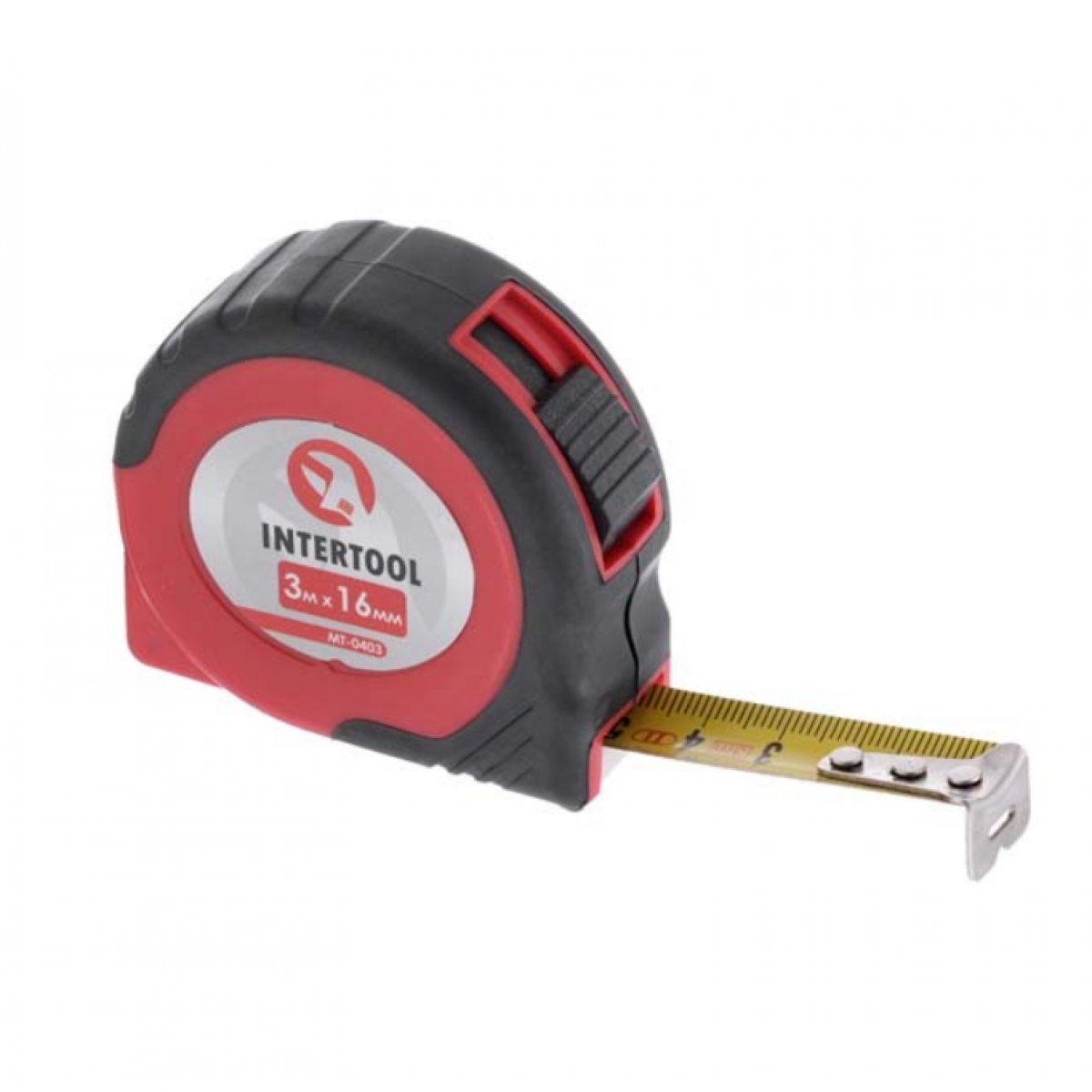 Рулетка Intertool 3 м х 16 мм автостоп (MT-0403)
