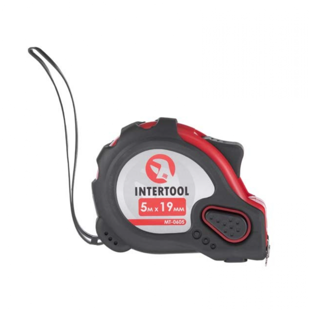 Рулетка Intertool 5 м x 19 мм обрезиненная супер-магнит (MT-0605)