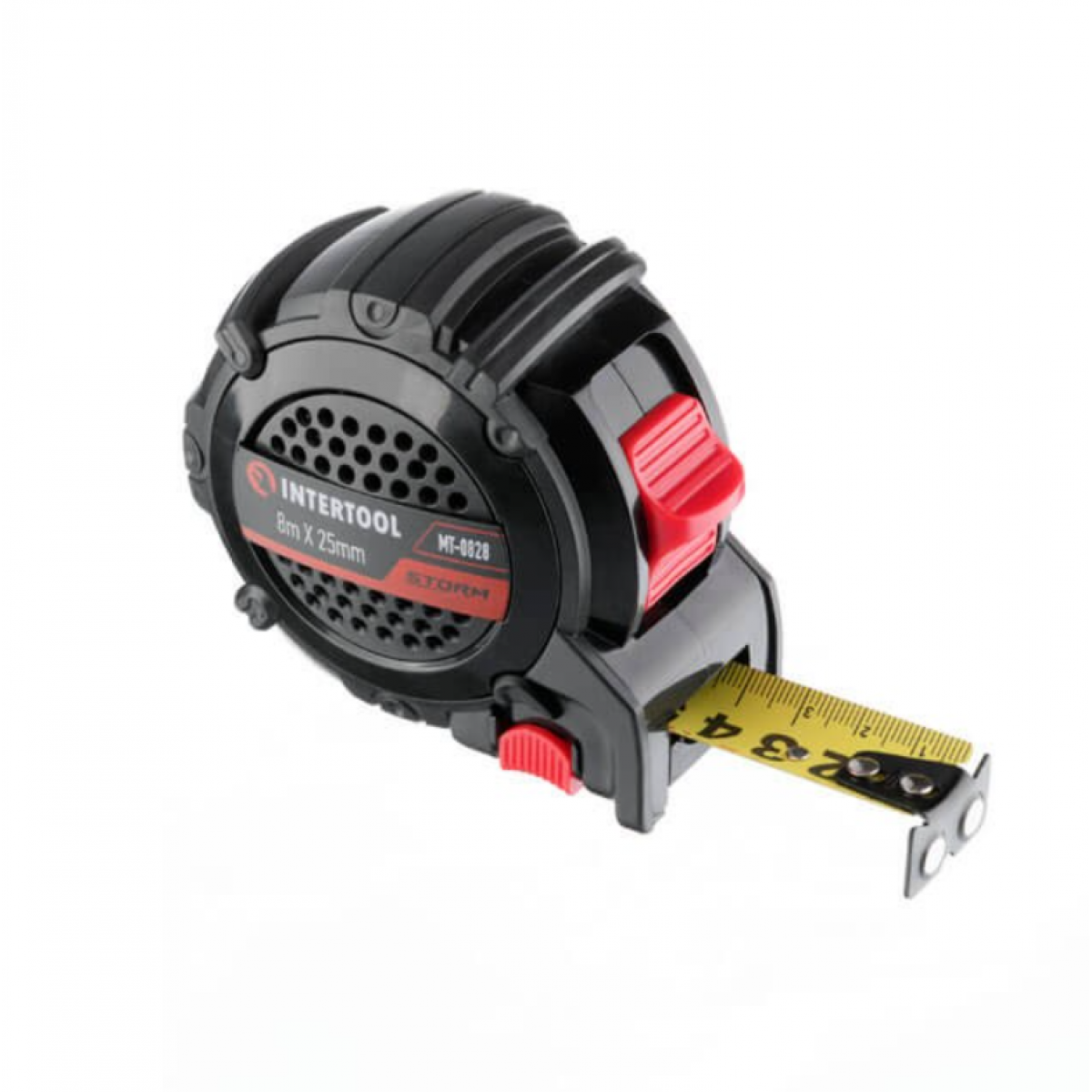 Рулетка Intertool 8 м x 25 мм Storm магнит (MT-0828)