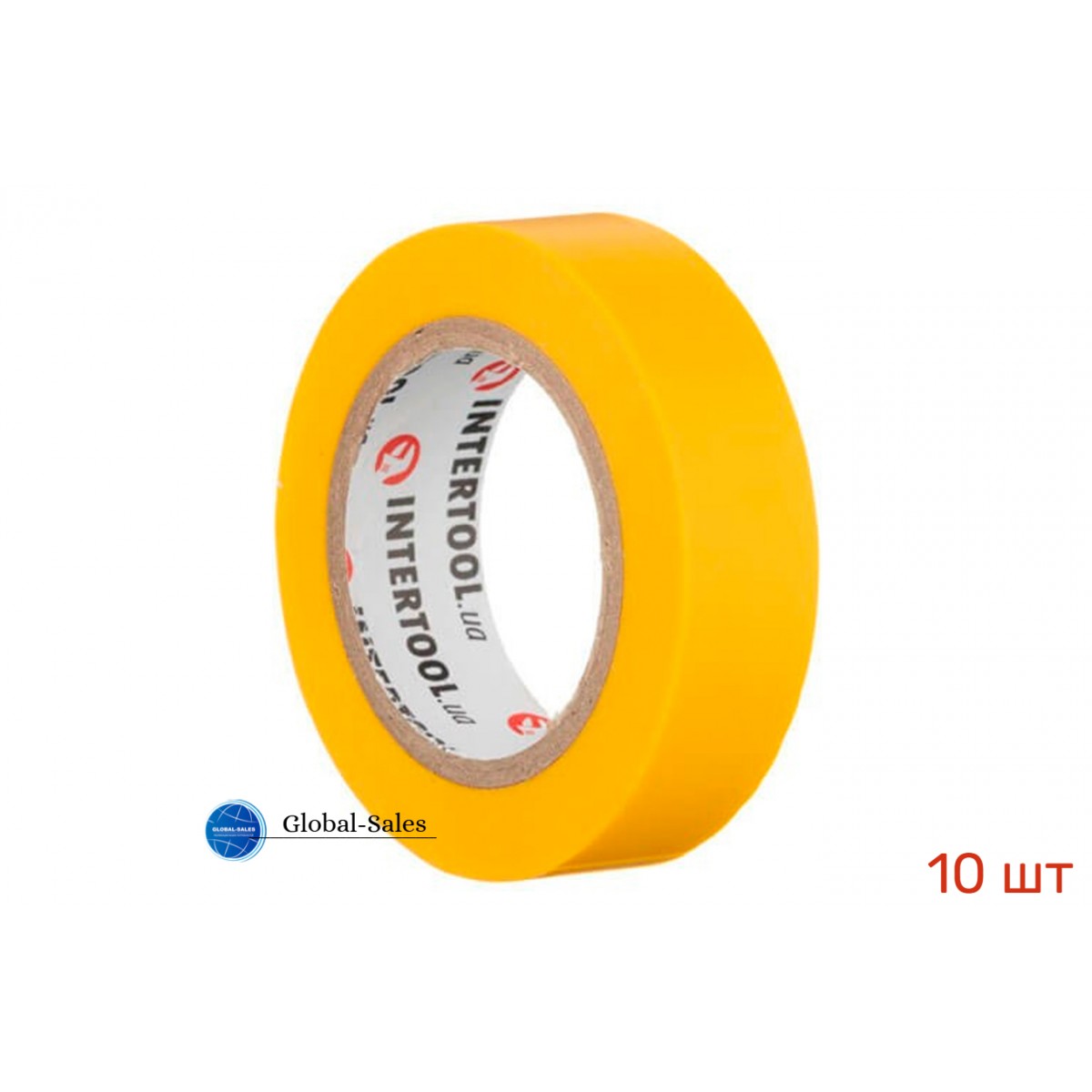Лента изоляционная Intertool 10 м x 17 x 0.15 мм желтая (IT-0032)