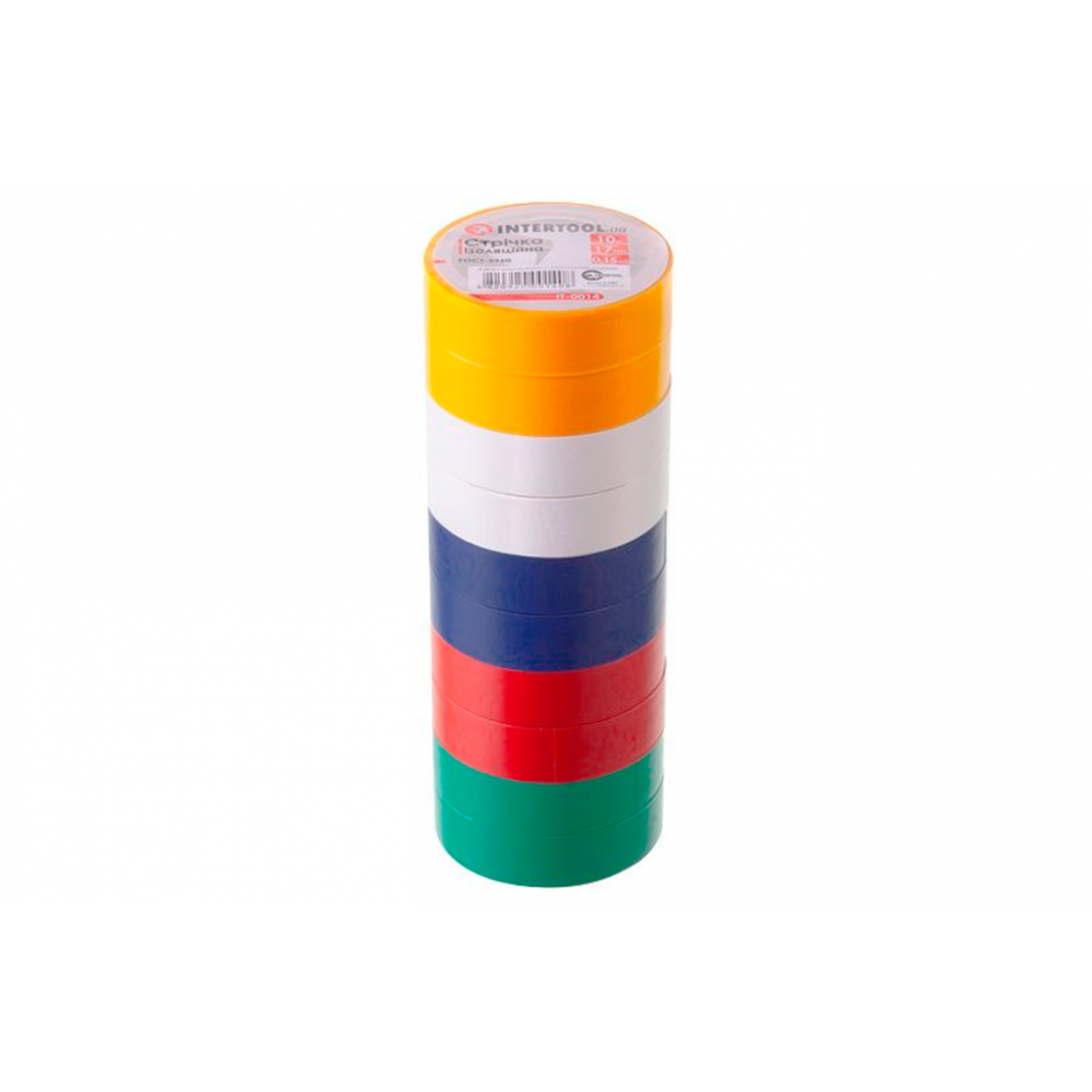 Лента изоляционная Intertool 10 м ассорти (IT-0014) 10 шт Лента изоляционная Intertool 10 м ассорти (IT-0014) 10 шт