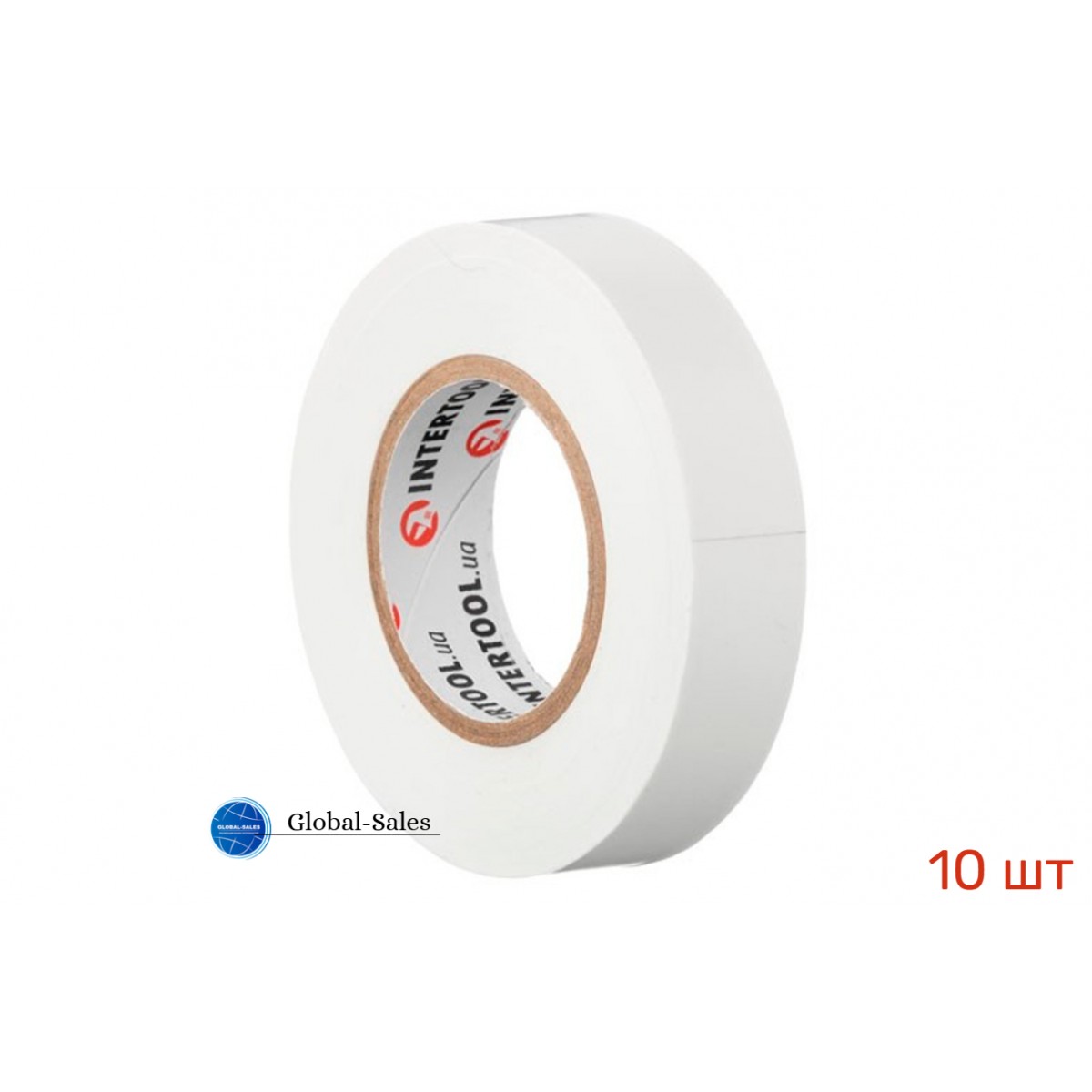 Лента изоляционная Intertool 20 м x 17 x 0.15 мм белая (IT-0053) 10 шт