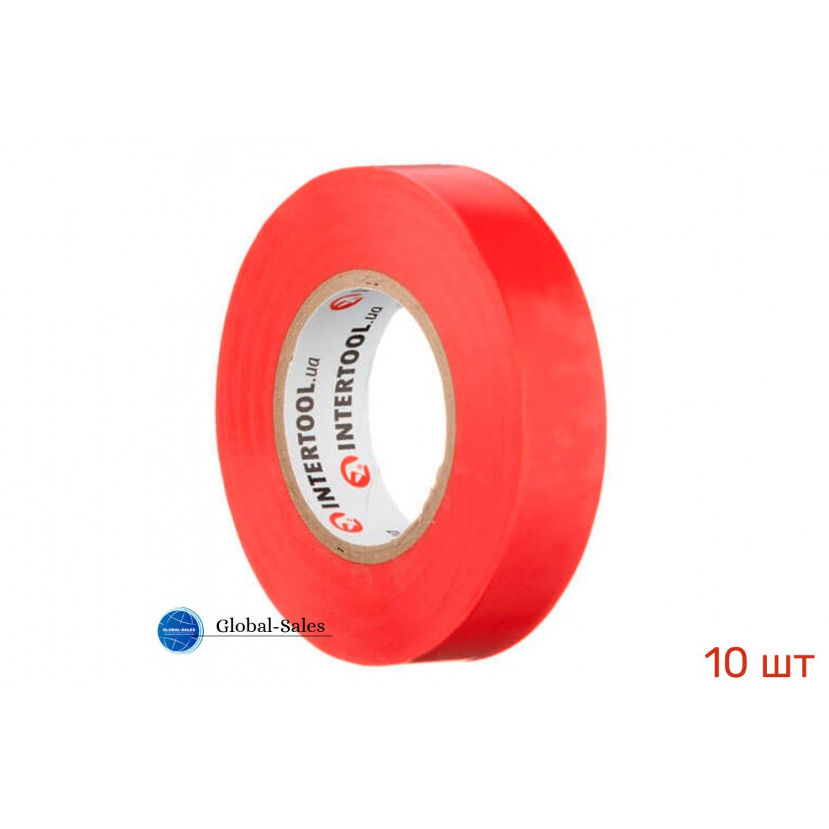 Лента изоляционная Intertool 20 м x 17 x 0.15 мм красная (IT-0050) 10 шт