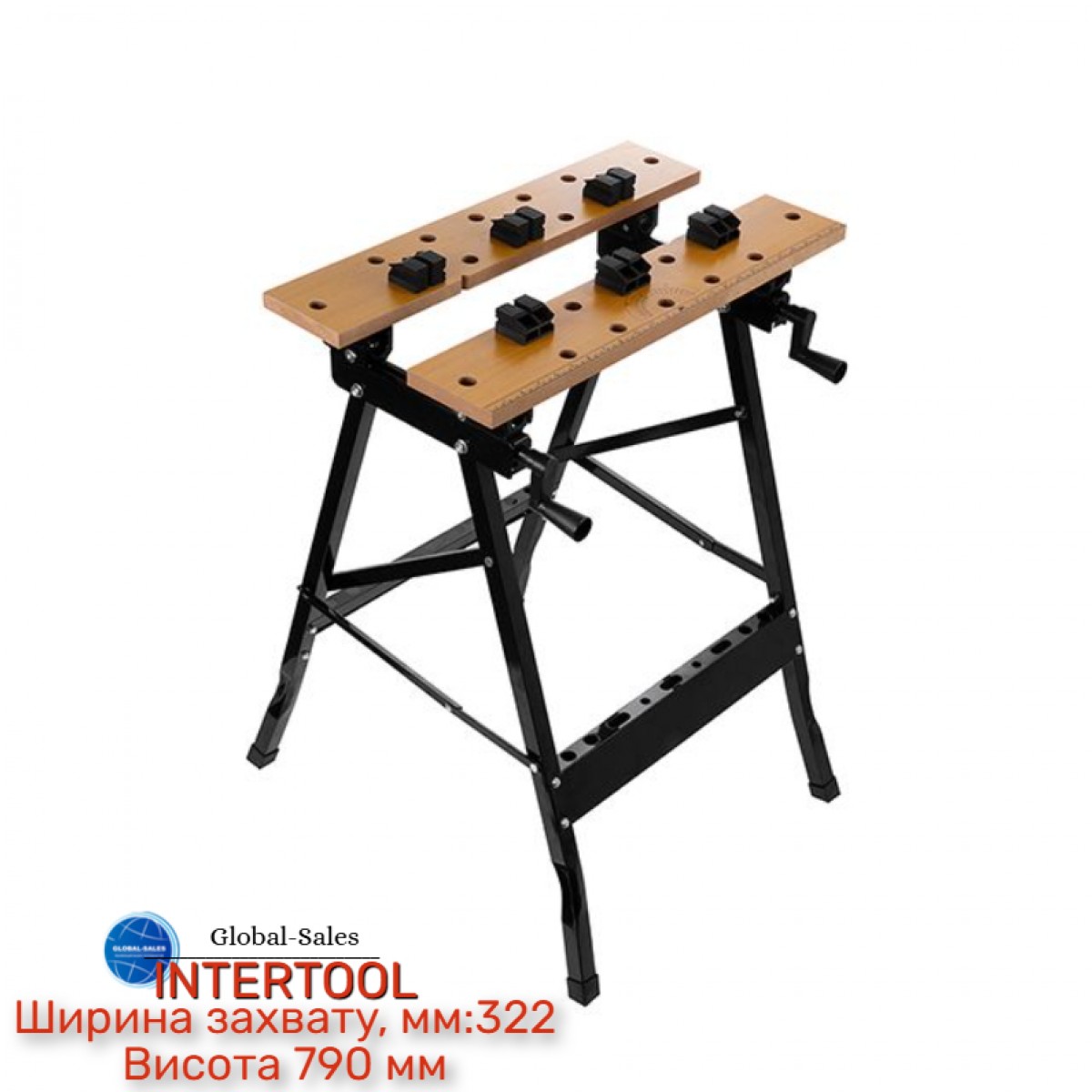 Верстак-тиски Intertool 605 x 240 x 790мм x 360° x 100кг (HT-6193)