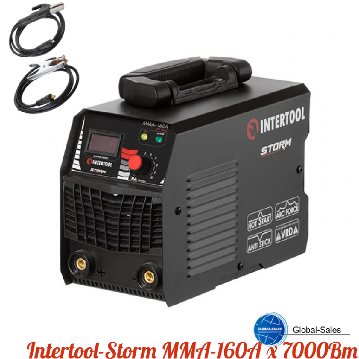 Аппарат сварочный инверторный Intertool-Storm MMA-160A x 7000Вт (WT-4003)