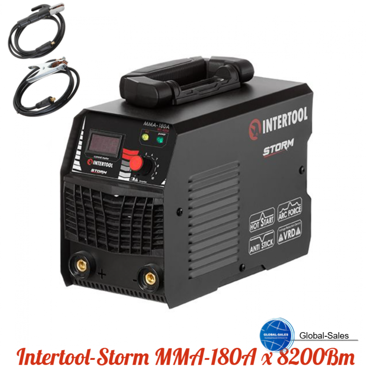 Аппарат сварочный инверторный Intertool-Storm MMA-180A x 8200Вт (WT-4004)