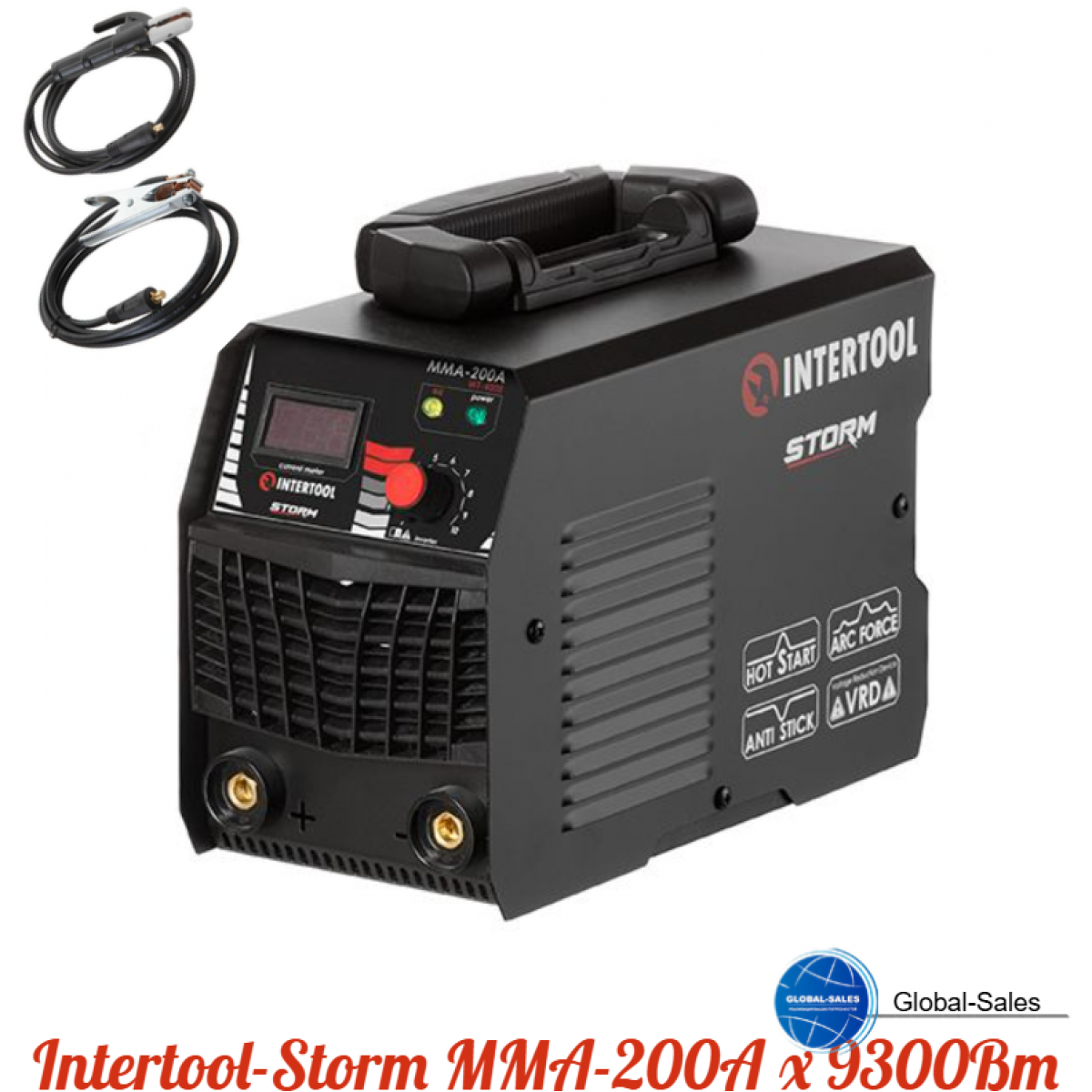 Аппарат сварочный инверторный Intertool-Storm MMA-200A x 9300Вт (WT-4005) Аппарат сварочный инверторный Intertool-Storm MMA-200A x 9300Вт (WT-4005)