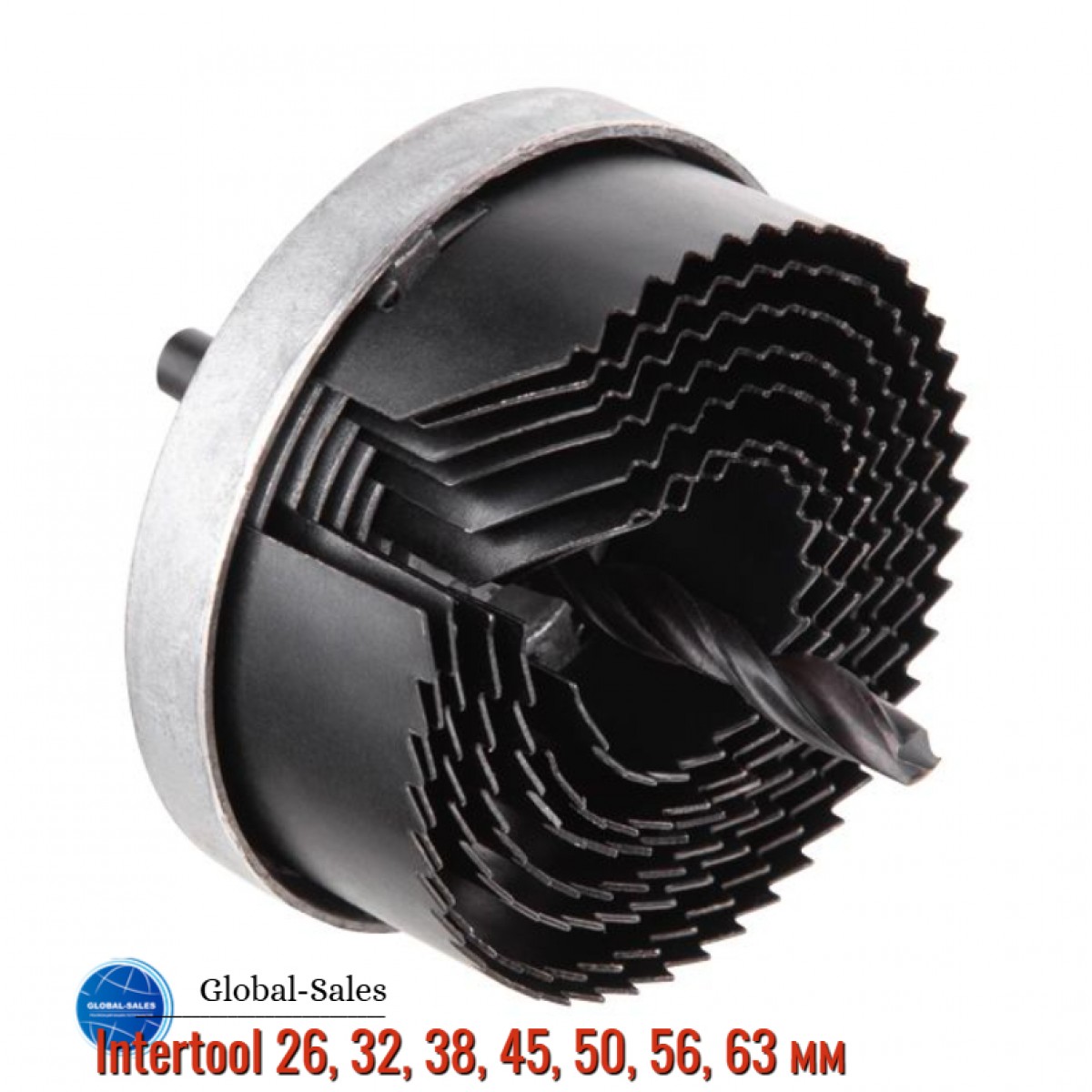 Набор корончатых сверл по гипсокартону Intertool 7 шт. (26-63 х 20 мм) (BT-0021)