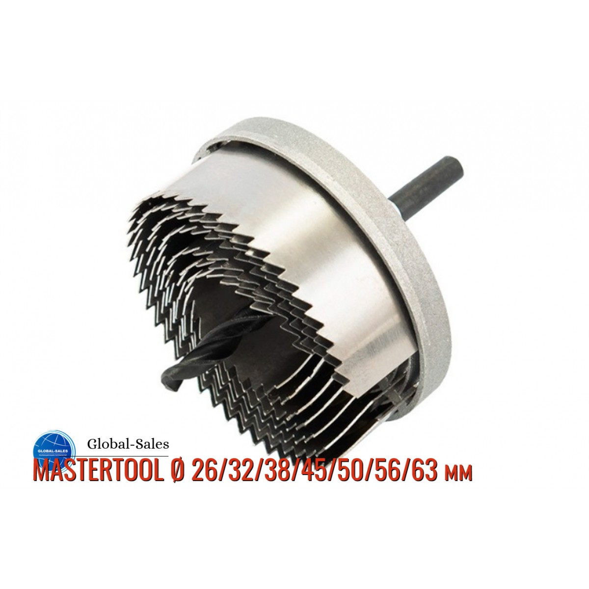 Набор корончатых сверл по гипсокартону Mastertool 7 шт. (26-63 x 20 мм) (12-2568) Набор корончатых сверл по гипсокартону Mastertool 7 шт. (26-63 x 20 мм) (12-2568)