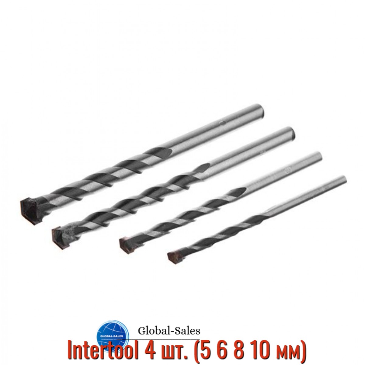 Набор сверл по бетону S4 Intertool 4 шт. (5 6 8 10 мм) (SD-0105)