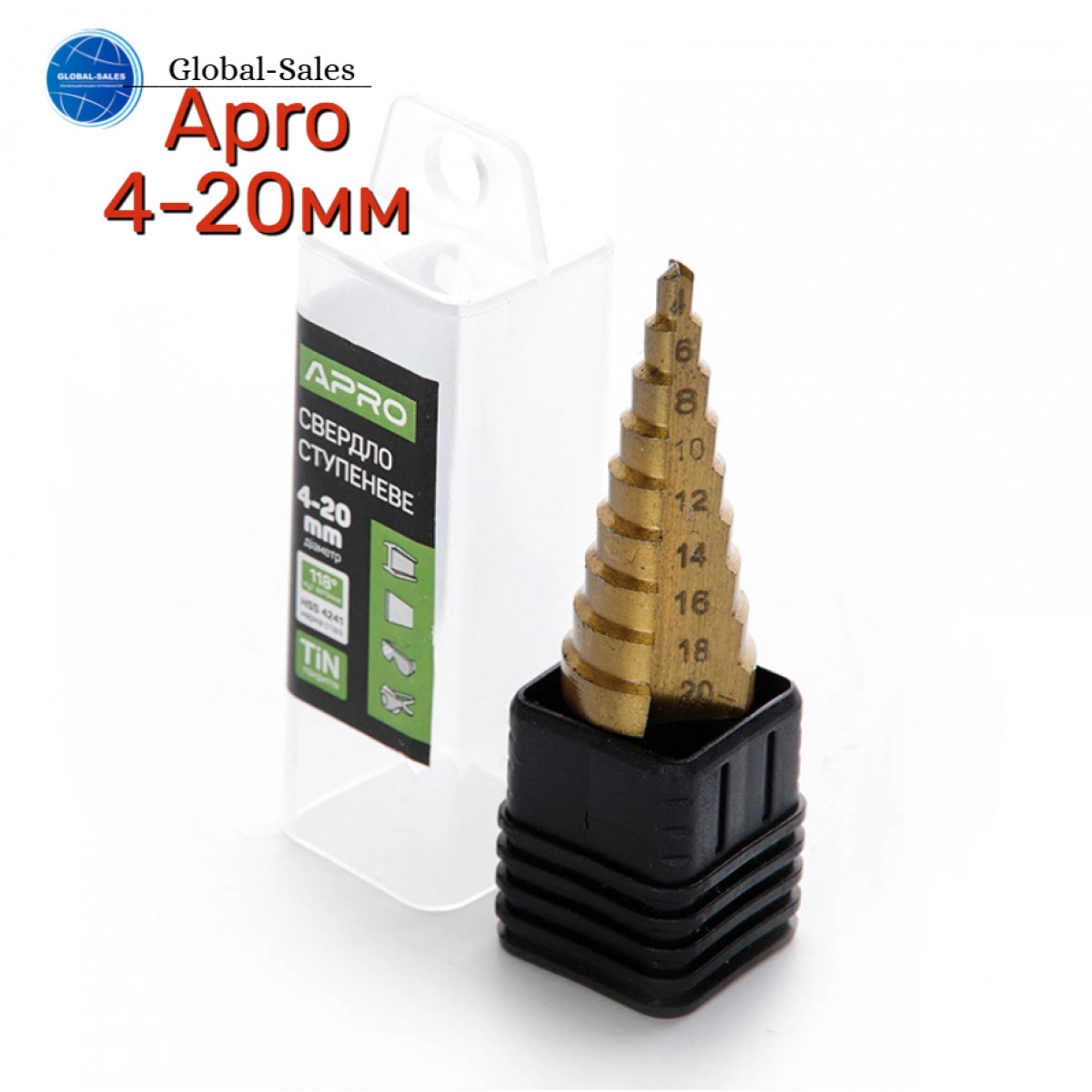 Сверло по металлу ступенчатое Apro 4-20 мм (830292) Сверло по металлу ступенчатое Apro 4-20 мм (830292)
