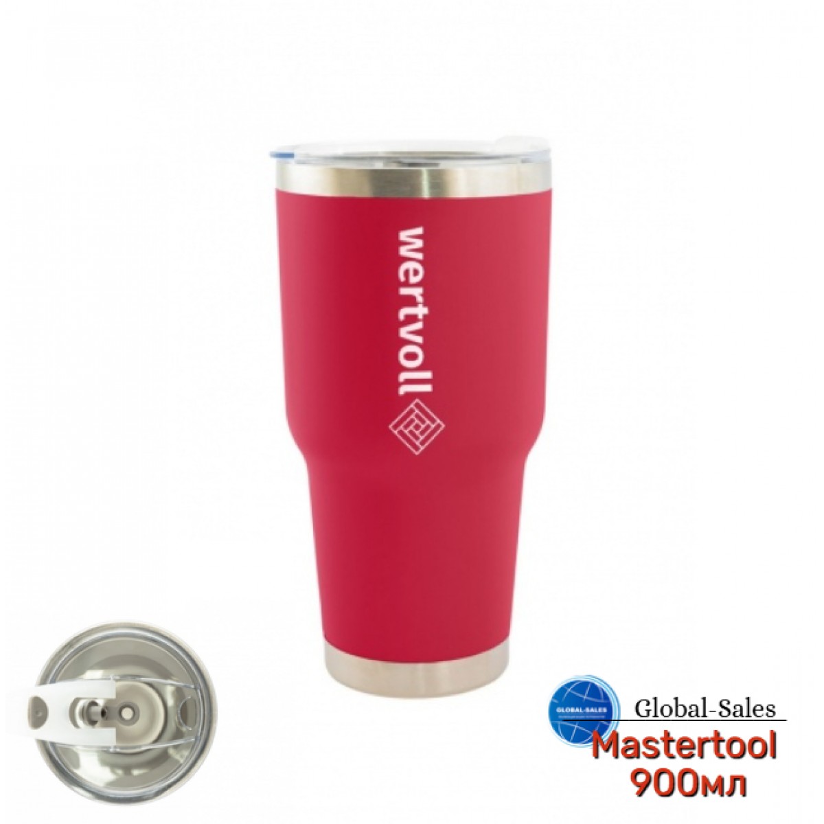 Термокружка Mastertool 900мл Yummy красная (RX-7002RD) Термокружка Mastertool 900мл Yummy красная (RX-7002RD)