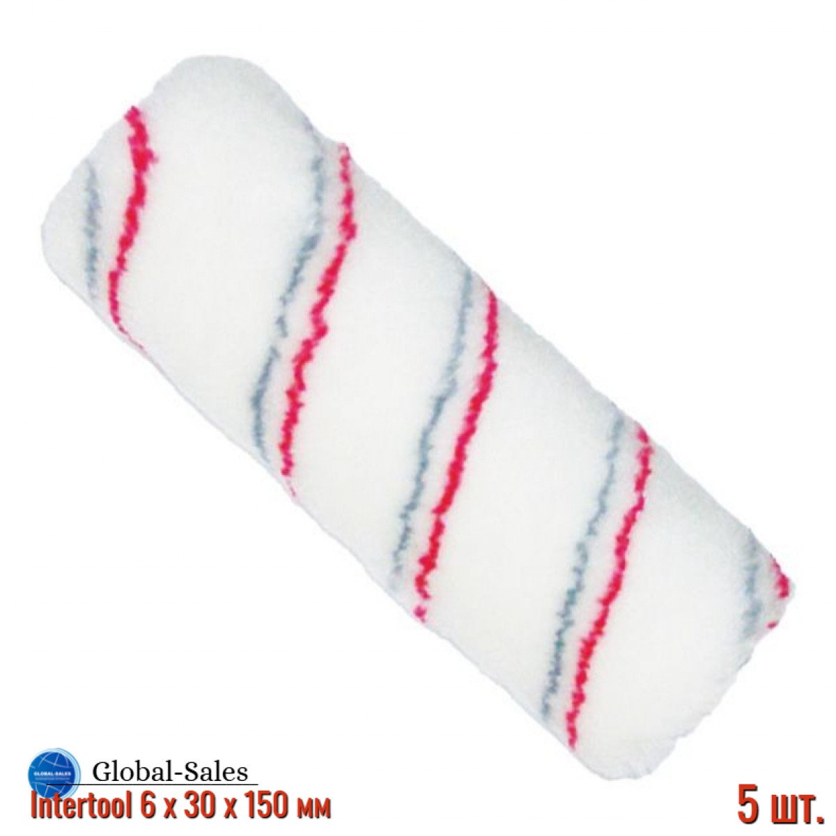 Валик мультиколор Intertool 6 х 30 х 150 мм (KT-4535) (5 шт.)