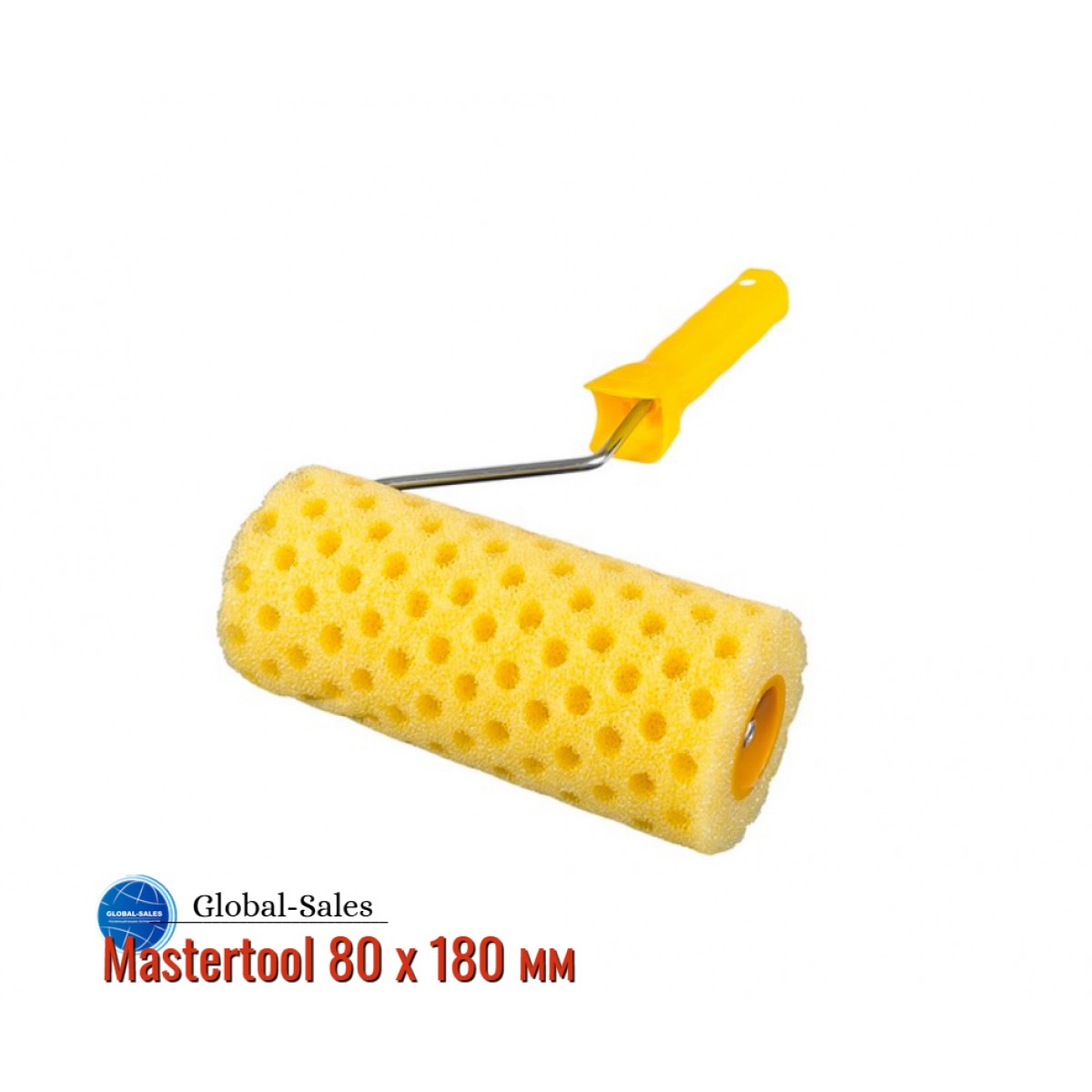 Валик структурный поролоновый Mastertool 80 х 180 мм горошек с ручкой (92-6203)
