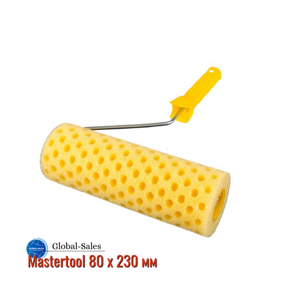Валик структурный поролоновый Mastertool 80 х 230 мм горошек с ручкой (92-6204)