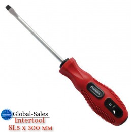 Отвертка Intertool SL5 х 300 мм (VT-3112) Отвертка Intertool SL5 х 300 мм (VT-3112)