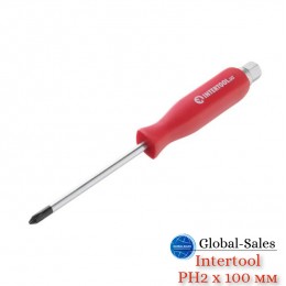 Отвертка Intertool крестовая ударная PH2 х 100 мм (HT-0487) Отвертка Intertool крестовая ударная PH2 х 100 мм (HT-0487)
