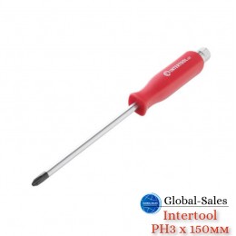 Отвертка Intertool крестовая ударная PH3 х 150 мм (HT-0489) Отвертка Intertool крестовая ударная PH3 х 150 мм (HT-0489)
