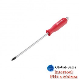 Отвертка Intertool крестовая ударная PH4 х 200 мм (HT-0490) Отвертка Intertool крестовая ударная PH4 х 200 мм (HT-0490)