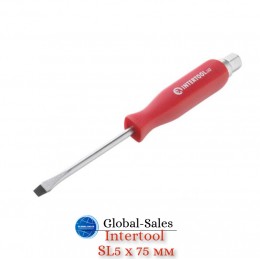 Отвертка Intertool шлицевая ударная SL5 х 75 мм (HT-0481)