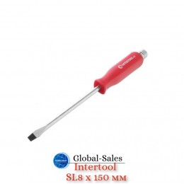 Отвертка Intertool шлицевая ударная SL8 х 150 мм (HT-0484)