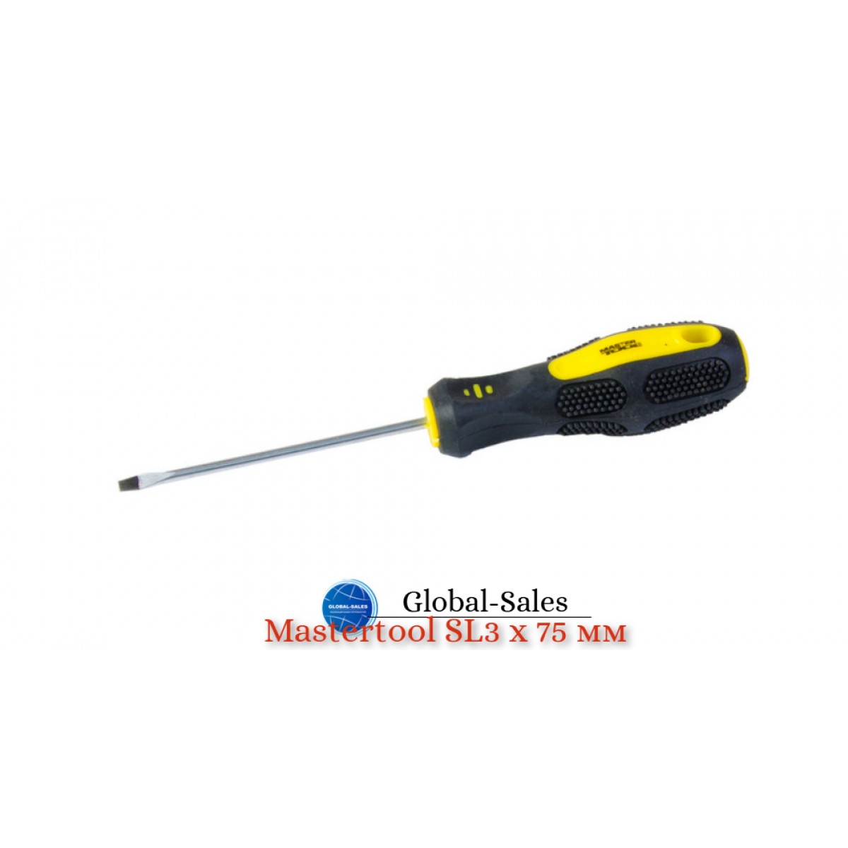 Отвертка Mastertool шлицевая SL3 х 75 мм (48-5375)