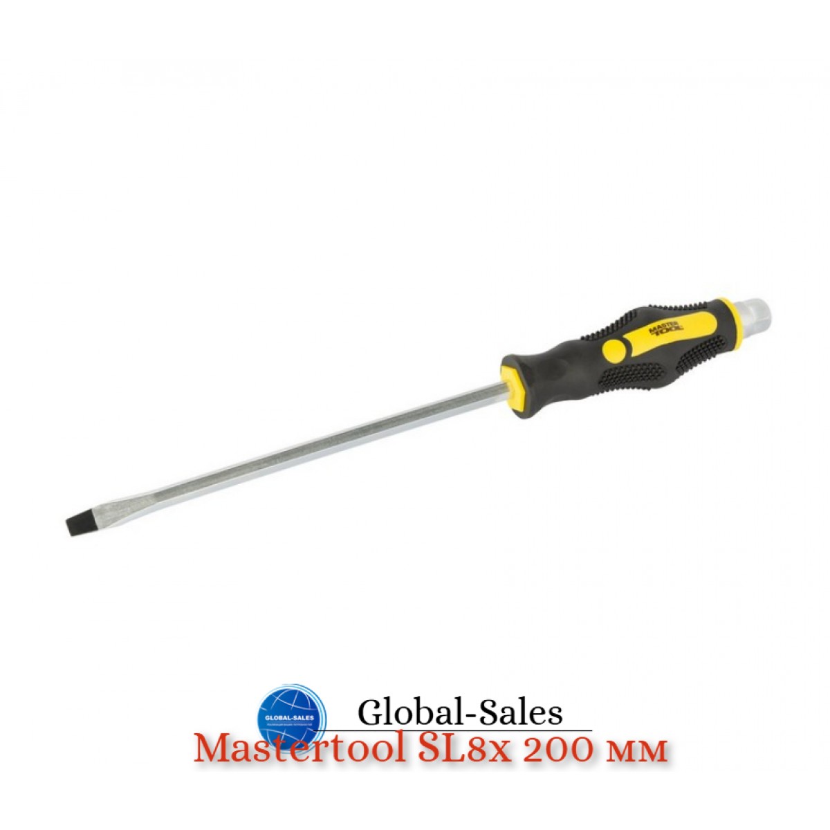 Отвертка ударная Mastertool SL8 x 200мм HEX (49-6820)