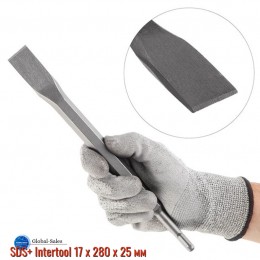 Зубило плоское SDS+ Intertool 17 х 280 х 25 мм (SD-0412)
