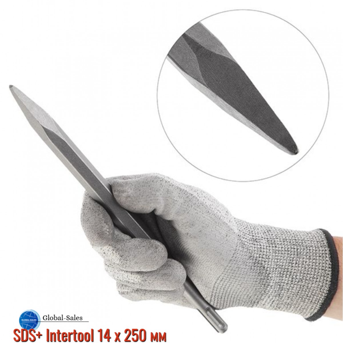 Пробойник SDS+ Intertool 14 х 250 мм (SD-0413)