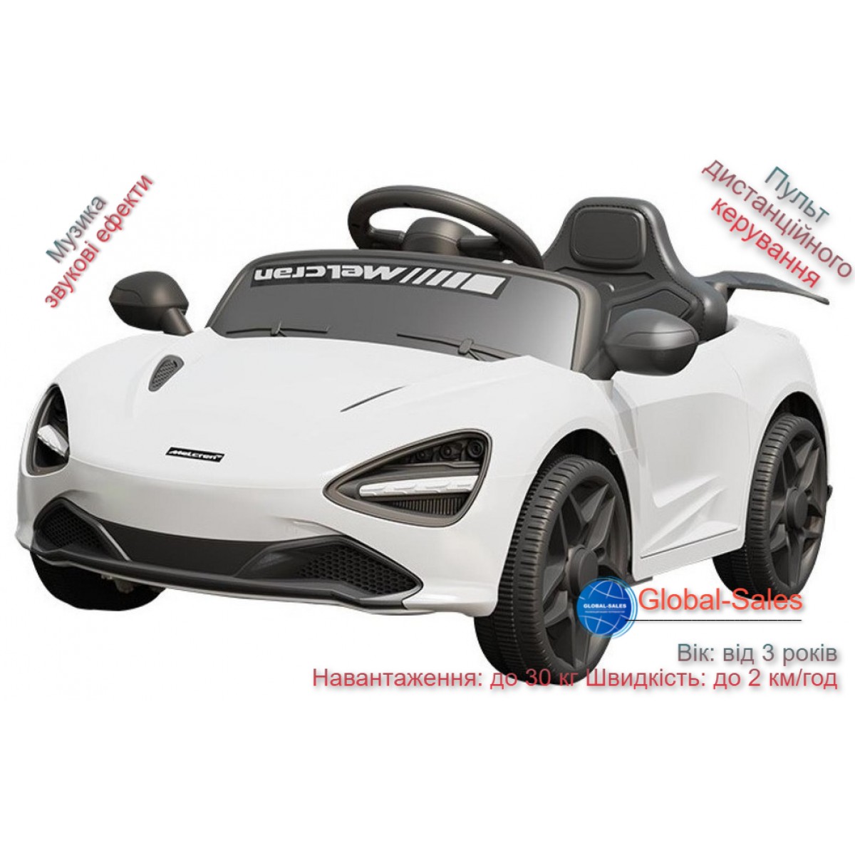 Дитячий електромобіль Spoko SP-720 білий