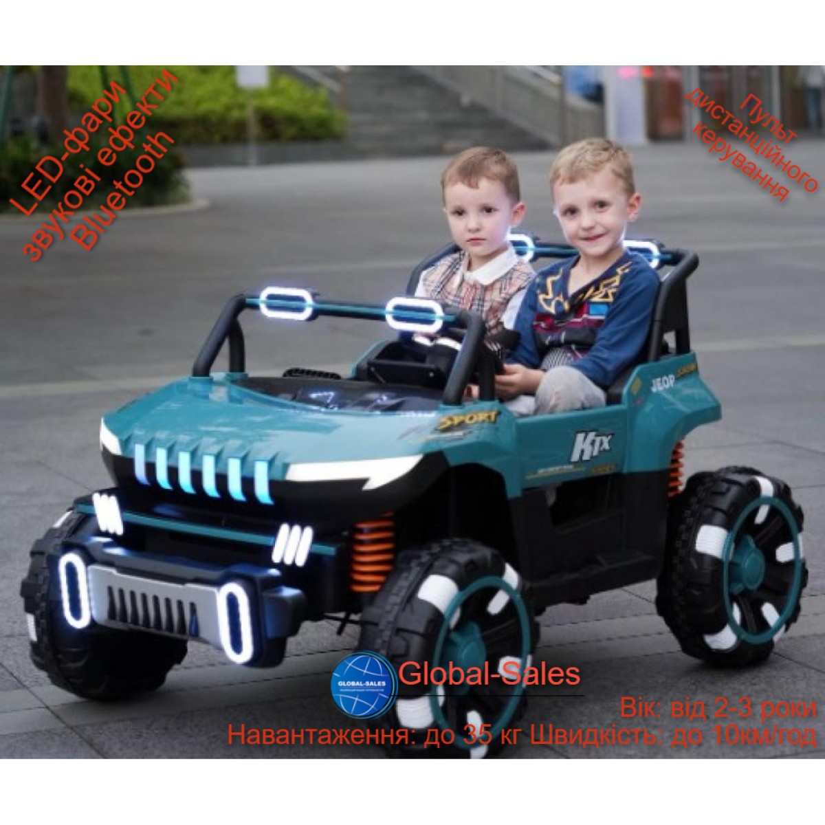 Дитячий електромобіль Spoko SP-8688 зелений (колеса EVA)